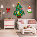 YM  3ft DIY Felt Christmas Tree Set Plus Snowman Advent Calendar - Xmas Decorations Wall Hanging 33 Ornaments Kids Gifts
